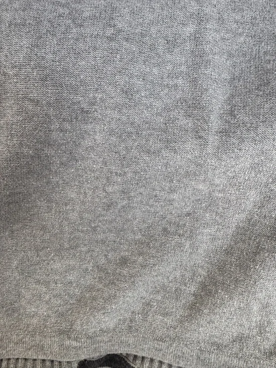 DKNY Two-Tone Gray Ribbed Cowl Neck Sweater - Picture 4 of 4